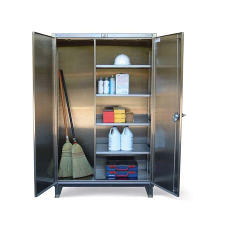 stainless steel broom cabinet 30 w california|Strong Hold Stainless Steel Broom Closet Cabinets.